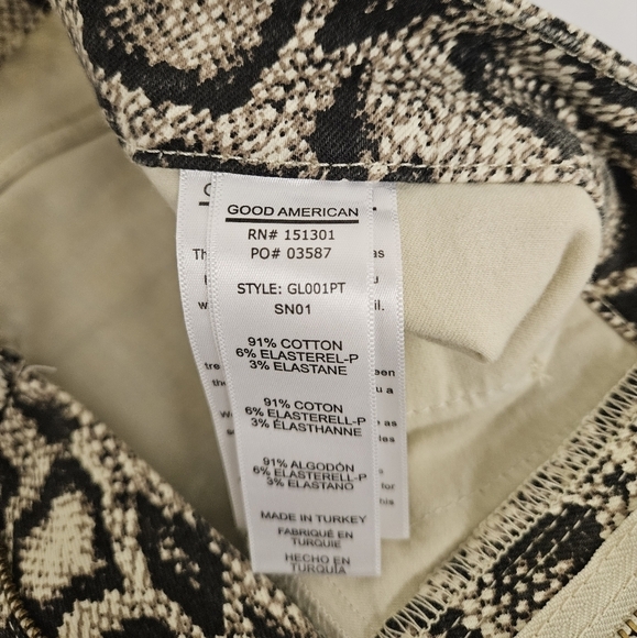 Good American Good Legs High Rise Snakeskin Jeans Sz 12 / 31 NWT - Picture 6 of 12